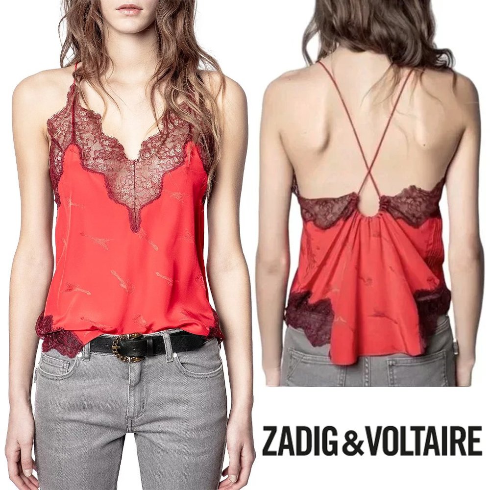OBO. Zadig & Voltaire. Crush Jac Guitar Caraco Camisole Top